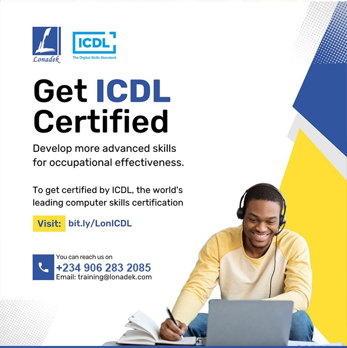 LonadekInc's tweet photo. Register: https://t.co/WGEnErJp6R to become a Certified Global Digital Citizen and establish your expertise in the realm of computers. 
For more information, send an email to training@lonadek.com or call/chat us on +234 906 283 2085

#Lonadek #STEM #ICDL #TechTrends https://t.co/HXQUaLlbfv
