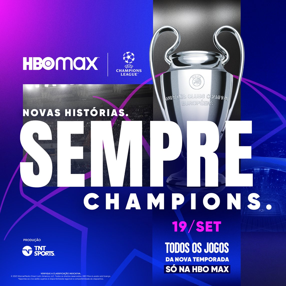 HBO Max terá 30 horas de conteúdo para a Champions League