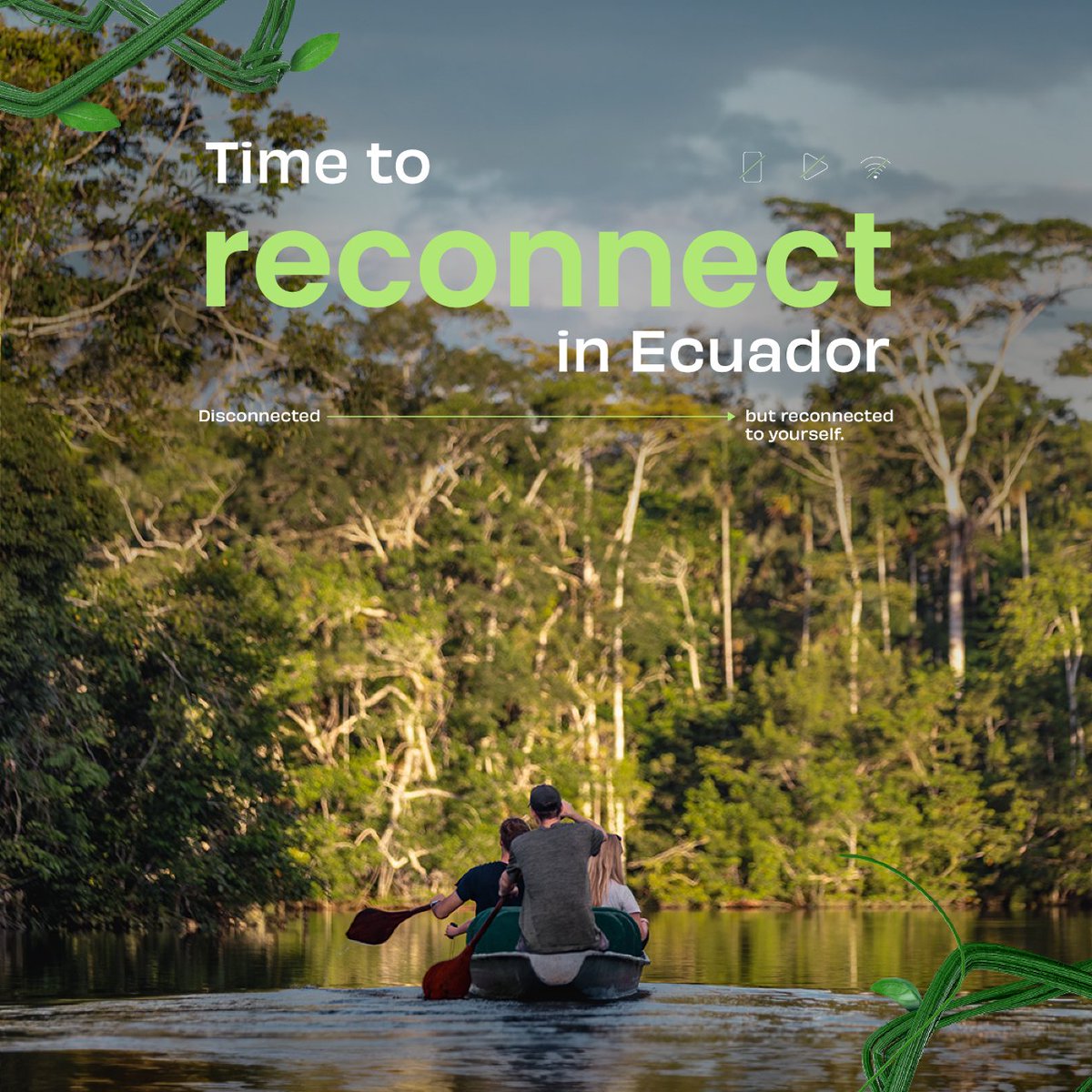 EcuadorTravel's tweet photo. Ready for an experience that reconnects you with nature? It's #TimeToReconnect in the fascinating Ecuadorian Amazon! Cruise through its rivers, witnesses to unparalleled biodiversity and the heartbeat of the jungle. 🌳🚣🌍🎥 https://t.co/lu4cT7pMju