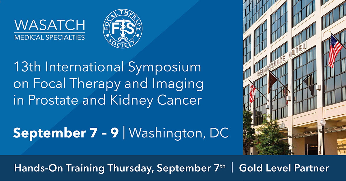 CryoWasatch's tweet photo. Visit us at the @FocalSociety Annual Meeting, September 7-9 in Washington D.C! Come for hands-on training of the latest MRI fusion biopsy equipment and next-generation cryotherapy solution for your #ProstateCancer patients. https://t.co/1CDjZ4LnIP