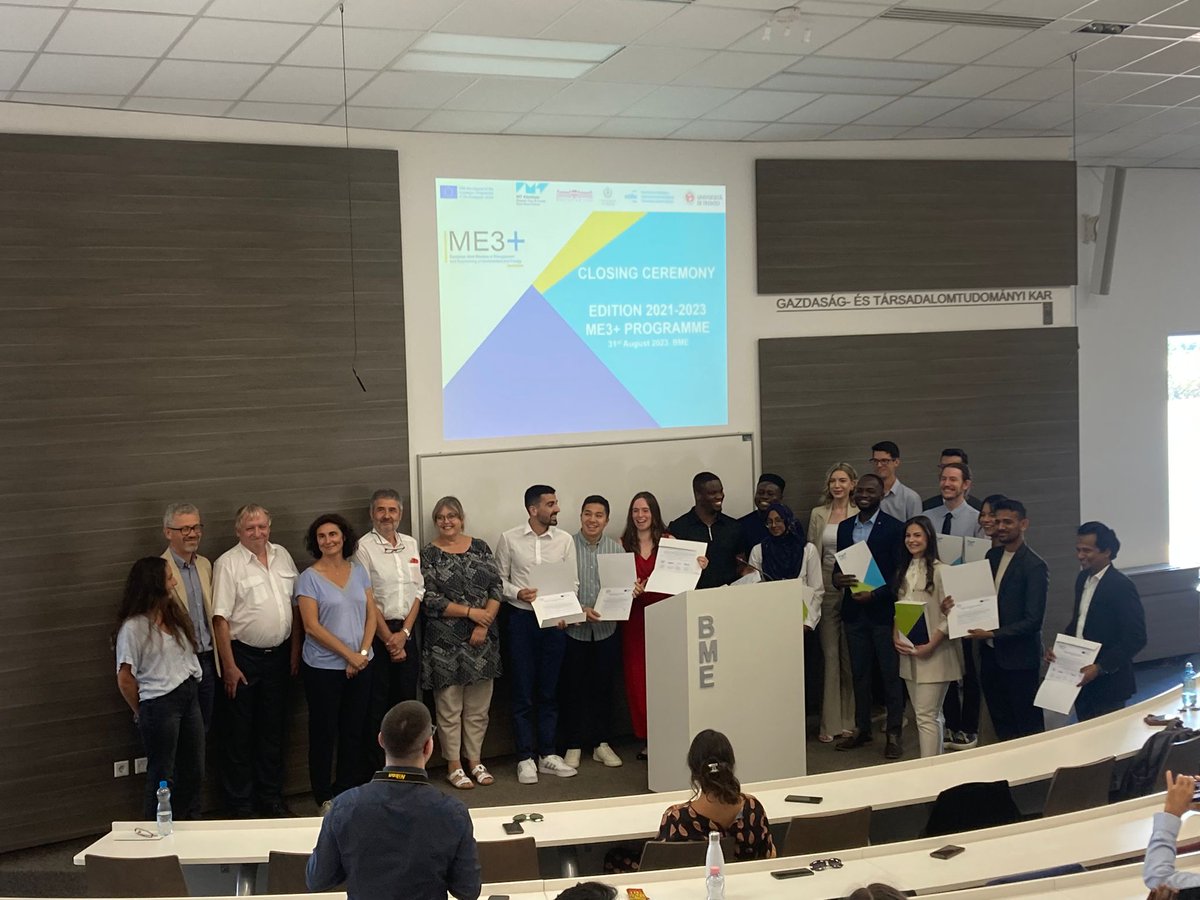 IMT Atlantique International (@imtatlantiqueen) on Twitter photo Christophe Lerouge, Director of <a href="/IMTAtlantique/">IMT Atlantique</a>, congratulating the first cohort of graduates of ME3+ #ErasmusMundus Joint Master Degree, in Budapest. Congratulation to our new #Alumni !
#Energy #Environment #EngineeringManagement Christophe Lerouge, Director of <a href="/IMTAtlantique/">IMT Atlantique</a>, congratulating the first cohort of graduates of ME3+ #ErasmusMundus Joint Master Degree, in Budapest. Congratulation to our new #Alumni !
#Energy #Environment #EngineeringManagement