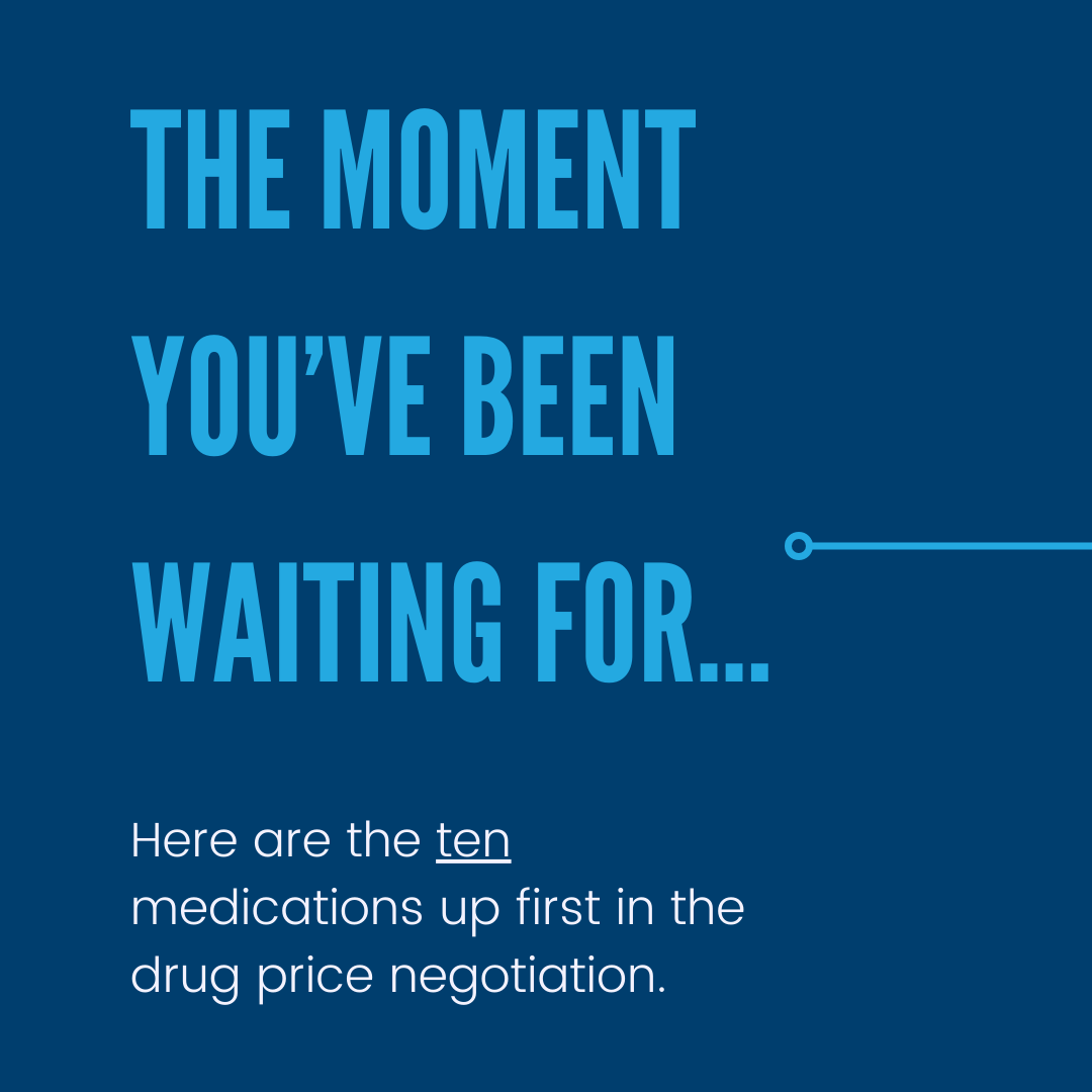 TeamGoHealth's tweet photo. On Tuesday, the U.S. Department of Health and Human Services (@HHSGov), through the Centers for Medicare &amp; Medicaid Services, announced the first 10 drugs covered under Medicare Part D selected for negotiation.

Price negotiations will begin this year and conclude in 2024. https://t.co/gk0aLjP2rh