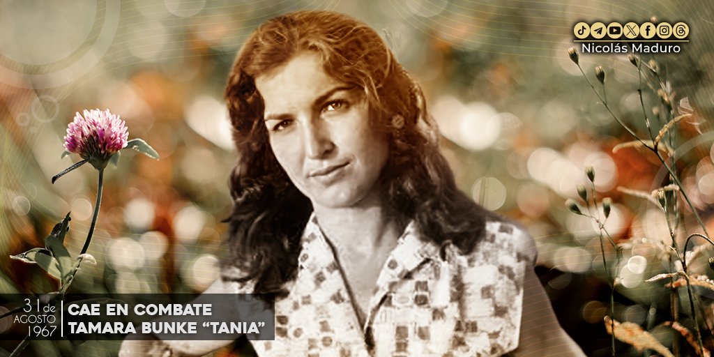 La mujer revolucionaria es una fuerza inspiradora; la combatiente argentina Tamara Bunke es un ejemplo de esa energía maravillosa. En el 56° Aniversario de su paso a la inmortalidad, su presencia infinita fortalece nuestra lucha por la dignidad de los pueblos de la Patria Grande.