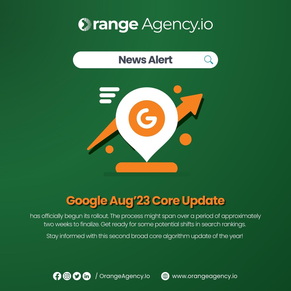 OrangeAgencyIo's tweet image. Exciting news!

#GoogleUpdates2023 #AugustCoreUpdate #searchalgorithms #rankingshifts #SearchUpdate #SEOChanges #Niger #Titanic #Eminem