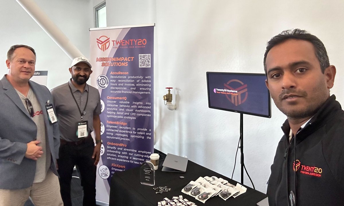 Twenty20Sys's tweet image. A big thank you to everyone who visited our booth to check out our innovative solutions and made Day 1 memorable. Our team is invigorated by the shared enthusiasm and we&apos;re excited to dive into Day 2 with even more energy and insights.

#WorkatoAutomate #AutomationInnovation