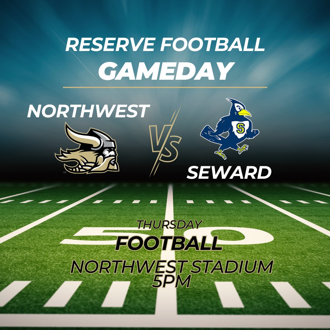 After their big win Monday, Reserve Football is hoping to continue the streak with a home game against Seward!!!🏈