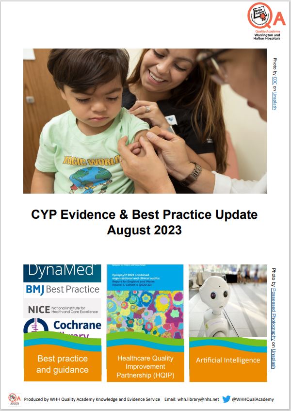 WHHQualityAcademy (@whhqualacademy) on Twitter photo Our latest CYP Evidence & Best Practice Update - August 2023 - is now available. WHH staff click on bit.ly/44NVsRX to access the Update or email whh.library@nhs.net for a copy to be sent to your Inbox. Our latest CYP Evidence & Best Practice Update - August 2023 - is now available. WHH staff click on bit.ly/44NVsRX to access the Update or email whh.library@nhs.net for a copy to be sent to your Inbox.