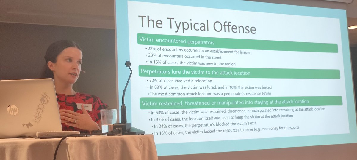 Last up we have <a href="/kristinashato/">Kristina Shatokhina</a> on how (re)location impacts multiple perpetrator sexual offenses. Often, victims are transported to a perpetrator's residence and released at a third location. #IATSO2023