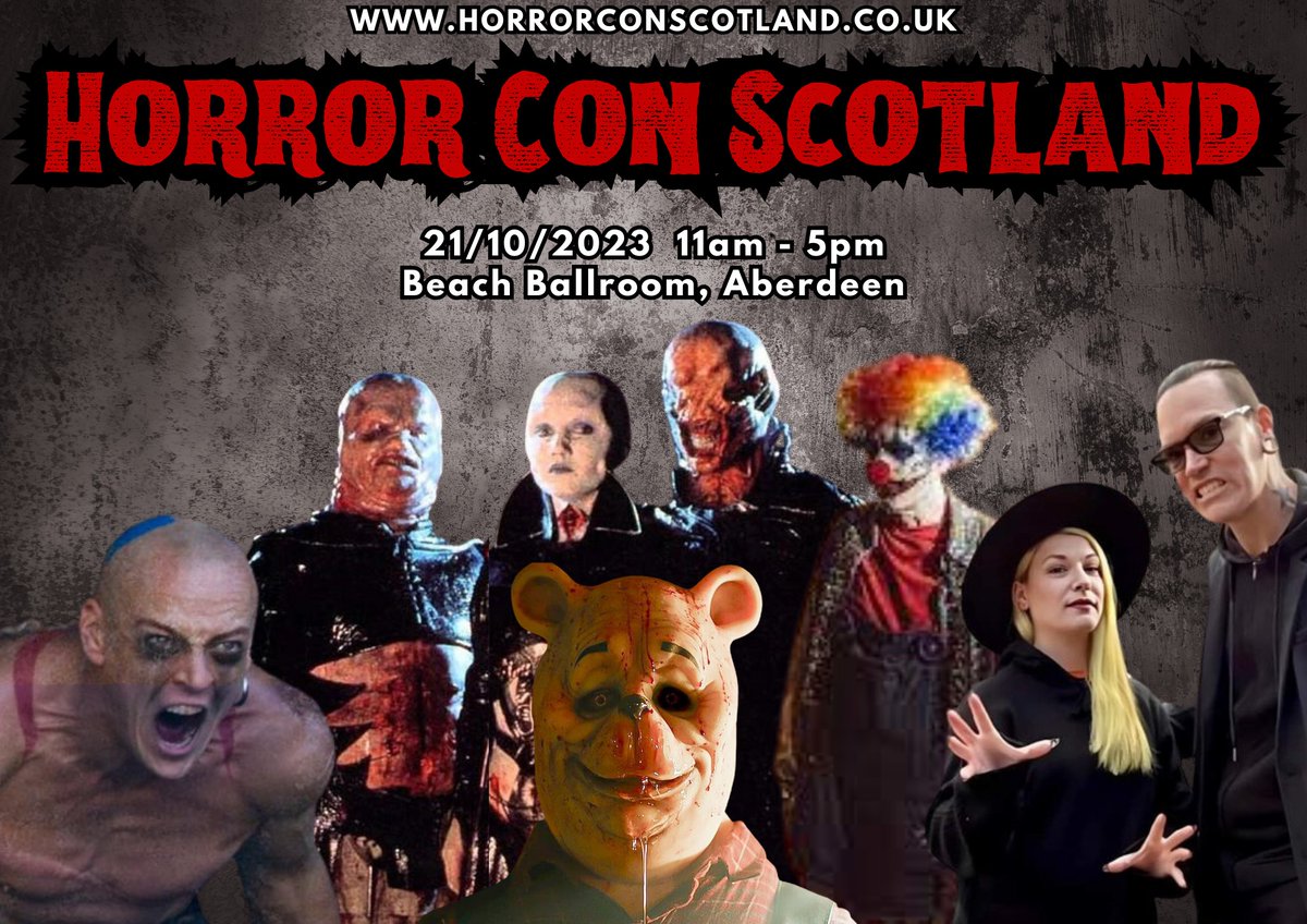 I'll be at #HorrorConScotland in Oct. Loads of other guests; @BarbieWilde, @Nicholas_Vince, @SimonBamford, #CraigDowsett from @PoohBandH, @theCraigConway (my fave #TheDescent crawler), @GrimmLife & other cool stuff from #NorthernFrights. thx @andybrittle1

tinyurl.com/43a8t8ye