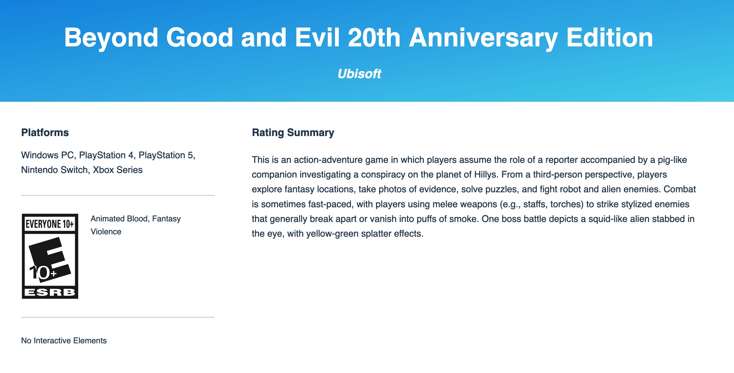 Beyond good and sale evil nintendo switch