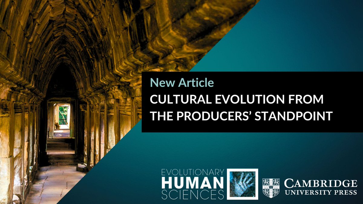 Journal_EHS's tweet photo. Newly Published Article: Cultural evolution from the producers’ standpoint | Evolutionary Human Sciences | Cambridge Core - https://t.co/bwAClnrCbN
By Jean-Baptiste André, Nicolas Baumard and Pascal Boyer
#AcademicTwitter #Cultural_Evolution #Anthropology #Evolution #Psychology https://t.co/G99Zdacigj