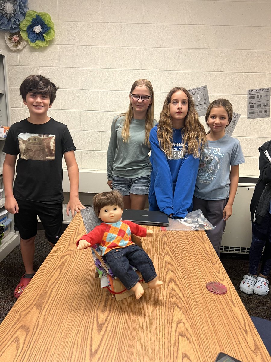 STEMft's tweet photo. Students were given clients to design and build a chair for. These students built success chairs to hold the weight requirements and other constraints of the challenge https://t.co/1RYzhHw81Q