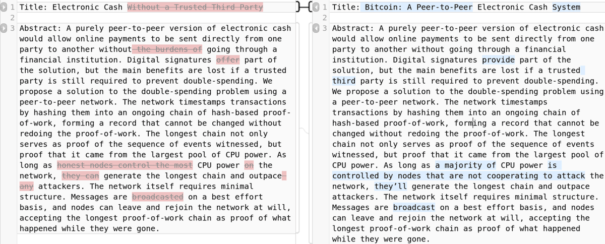 _3emeOeil's tweet photo. 🟠 La plus ancienne version connue du Whitepaper du #Bitcoin a été publié il y a exactement 14 ans. https://t.co/HHgjc3IilX
