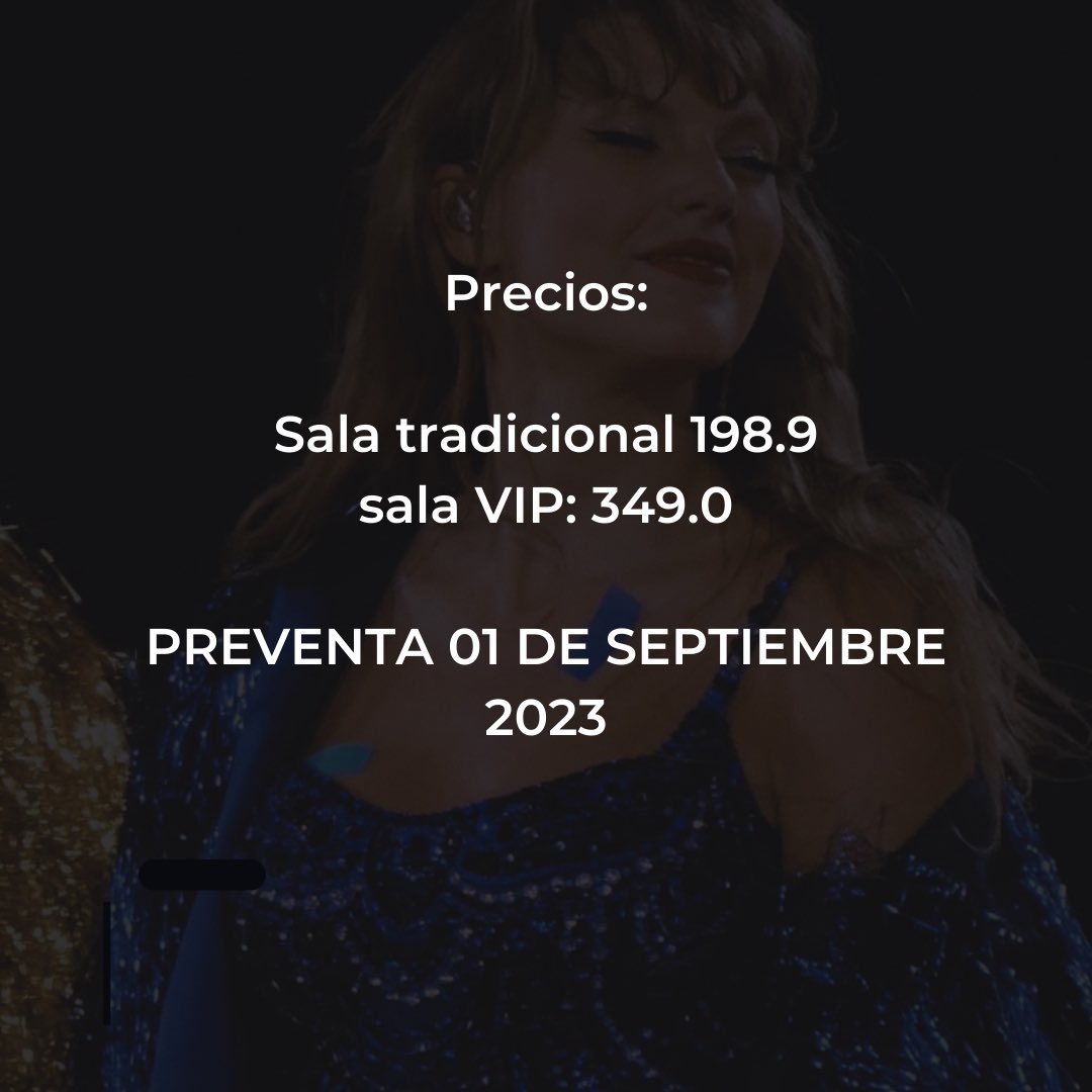 LaPuercaylor's tweet photo. El The Eras Tour Film SI estará disponible en Mexico 

La preventa inicia mañana y puedes adquirir tus boletos en la App de Cinépolis! https://t.co/anmpmCJY0K