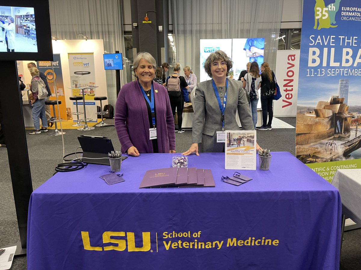 LSUVetMed's tweet image. We search the world to find the very best veterinarians &amp;amp; educators for our clients and students in Louisiana. Our team is in Gothenburg, Sweden for the European Veterinary Dermatology Congress 2023 #EDVC. #LSUVetMed is growing! We invite you to join us! lsu.edu/vetmed/jobs/in…