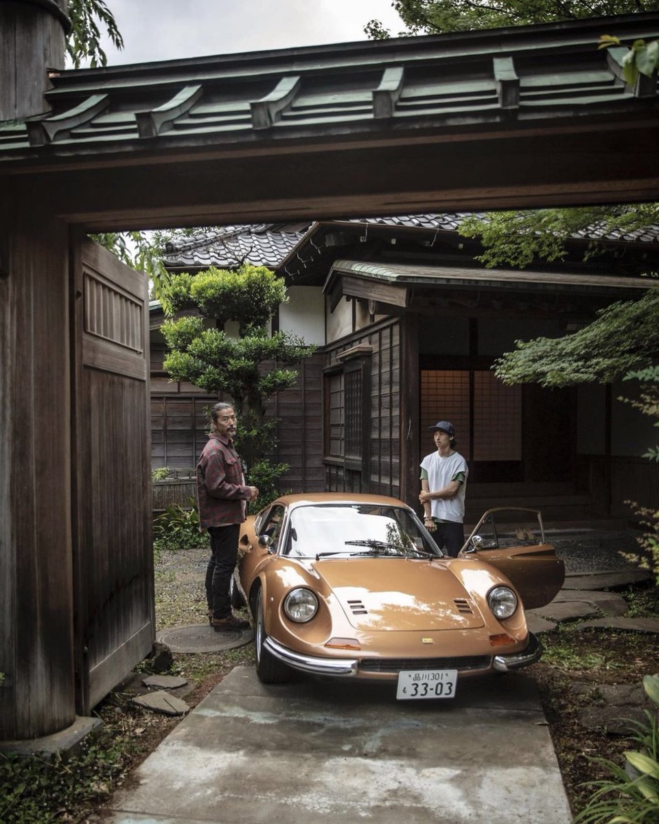 Visvim founder Hiroki Nakamura and his
Ferrari 246GT "Dino" (2023)