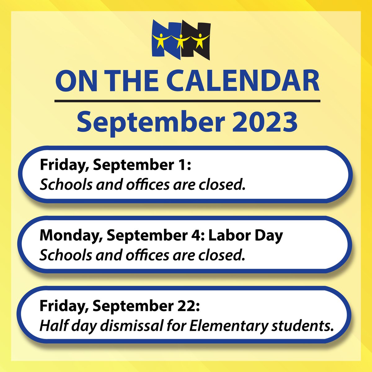 Reminder ⏰ Visit us online at nnschools.org/calendars/cal-… for the 23-24 calendar.