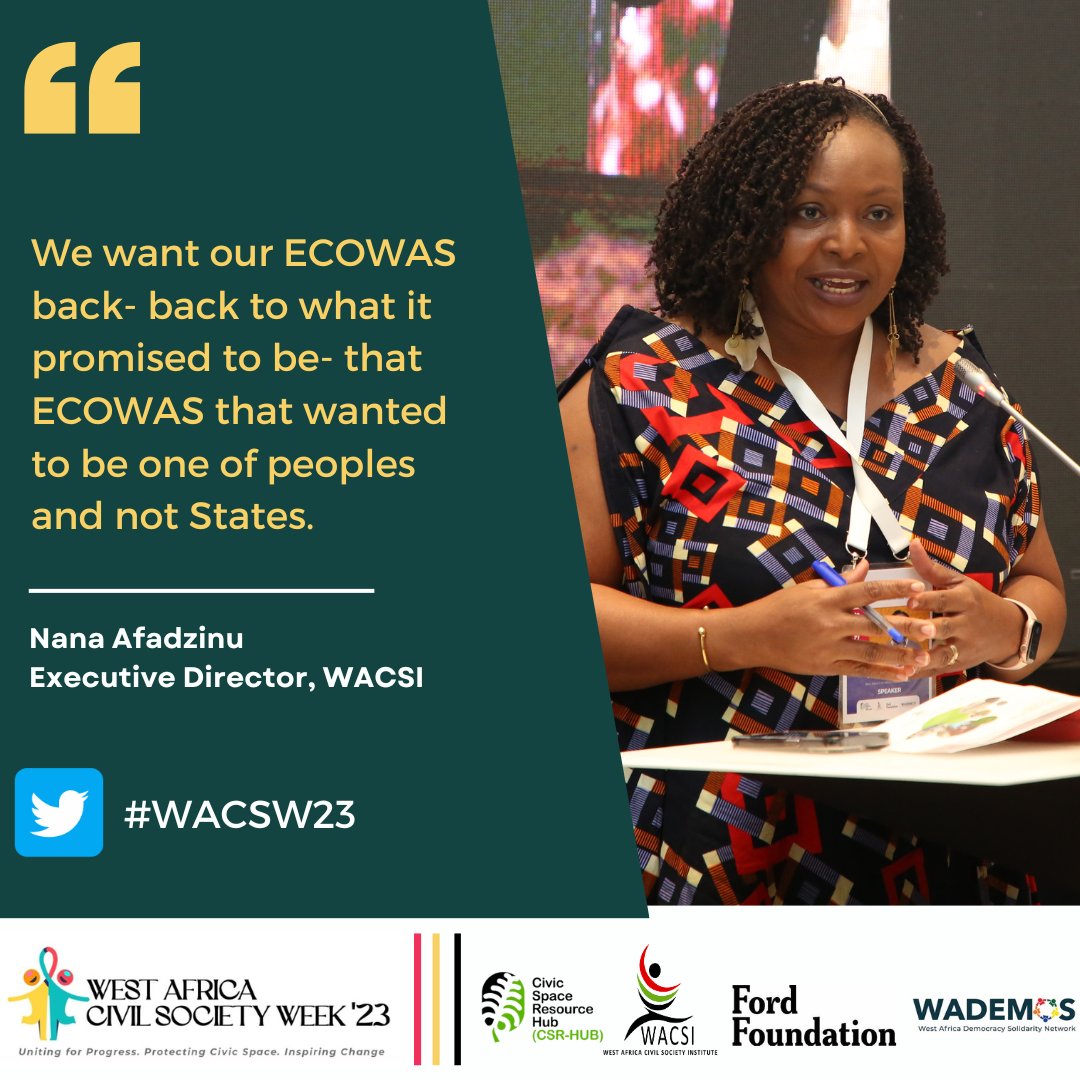 csrhubWA's tweet photo. Deep reflections happening at the West Africa Civil Society Week conference in #Lagos, #Nigeria.

What are your thoughts about Nana Afadzinu's statement.  

Retweet or share with the hashtag #WACSW23 https://t.co/StDEjhvOmw