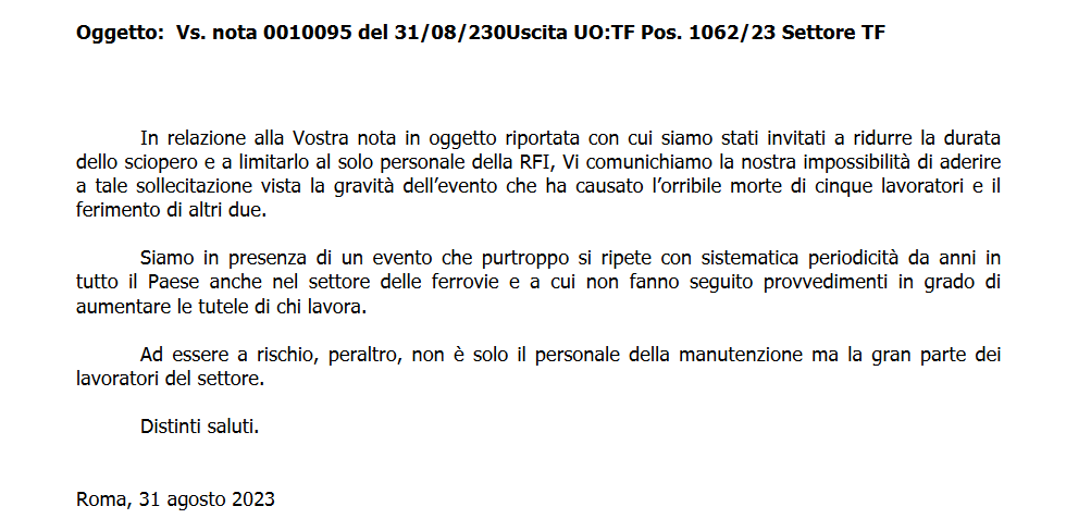 usbsindacato's tweet image. la commissione di garanzia degli scioperi
"pur ritenendo la sussistenza dell'evento lesivo"
"per non aumentare il disagio"
 invita USB a desistere da quello di 24 ore e ad aderire a quello di 4 di CGILCISLUIL

USB conferma le 24 H

#omicidiosullavoro
🔽🔽
usb.it/leggi-notizia/…