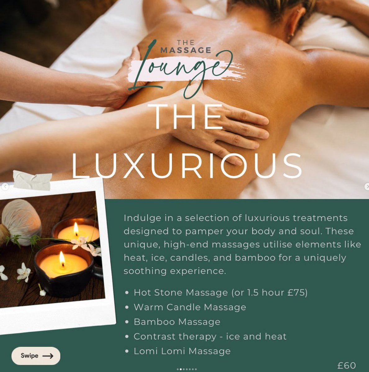 theloungecdf's tweet photo. The latest options and prices at The Massage Lounge.

In order to streamline the menu and keep costs as low as we can some massages have increased while others have decreased. https://t.co/BUpQFdbTc3