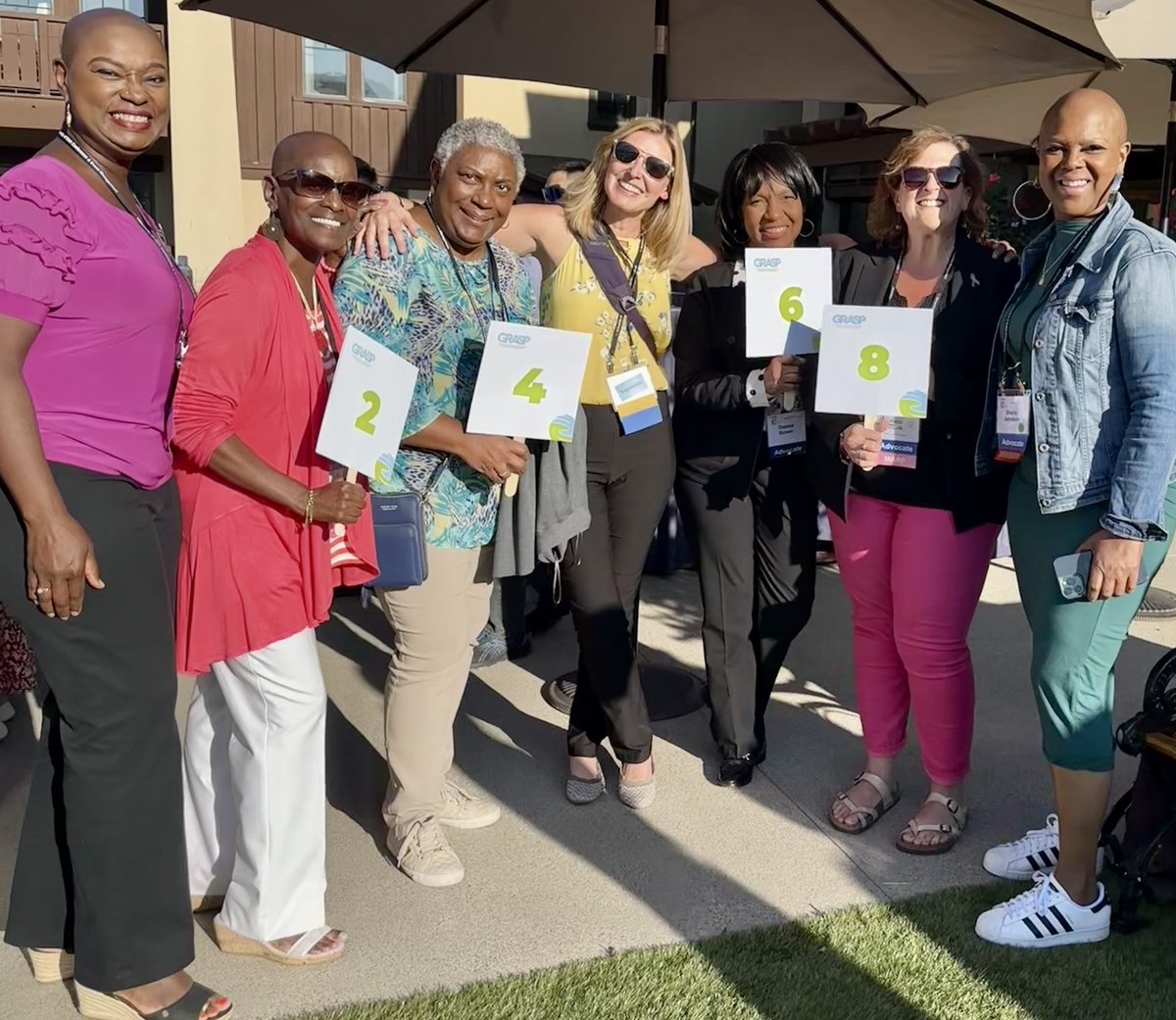 A successful GRASP poster walkthrough last night at #MBCRC23 with these amazing women! #bcsm