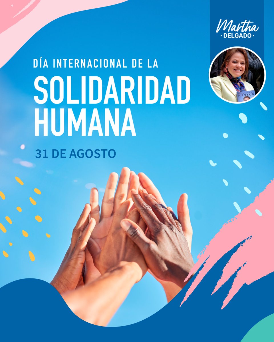 El 31 de agosto se conmemora el #DiaInternacionalDeLaSolidaridad, a fin de promover la ayuda mutua y ser solidarios. En la medida en que todos nos ayudemos y trabajemos por una causa común, en esa misma medida viviremos en un mundo mucho más pacífico, enriquecedor y próspero.