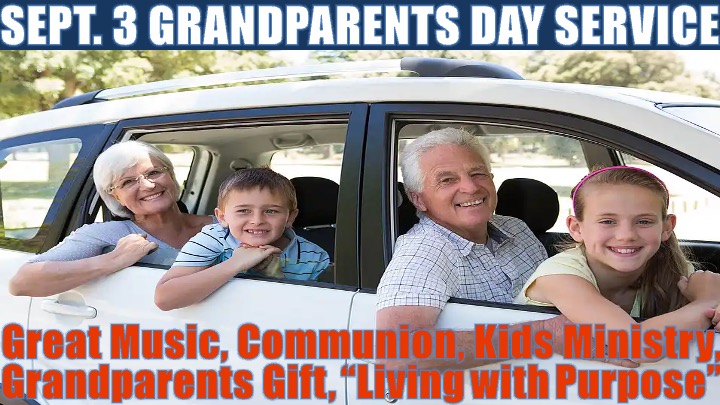 NewHope_AG_MI's tweet photo. You don't want to miss this SUN. Sept. 3 @ New Hope

Grandparents honored in 10:30 AM Service with Communion, familiar songs of Faith, Video &amp; Message on “Living with Purpose” and Grandparents select a gift at end of service from front table.

(NO PM due to Labor Day weekend). https://t.co/phmmeF5amC