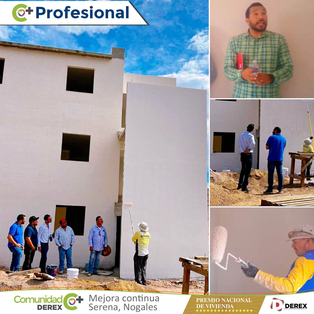 DerexDR's tweet photo. ¡#Capacitarnos nos fortalece! 💪
Recibimos curso de #calidad en pintura y acabados, hemos dominado diversas superficies, estamos listos para embellecer aún más tu #ComunidadSerenaC+ #Nogales
#C+Profesional #GrupoBerel
#DerexPensandoFueraDeLaCasa https://t.co/VbEG8u70US