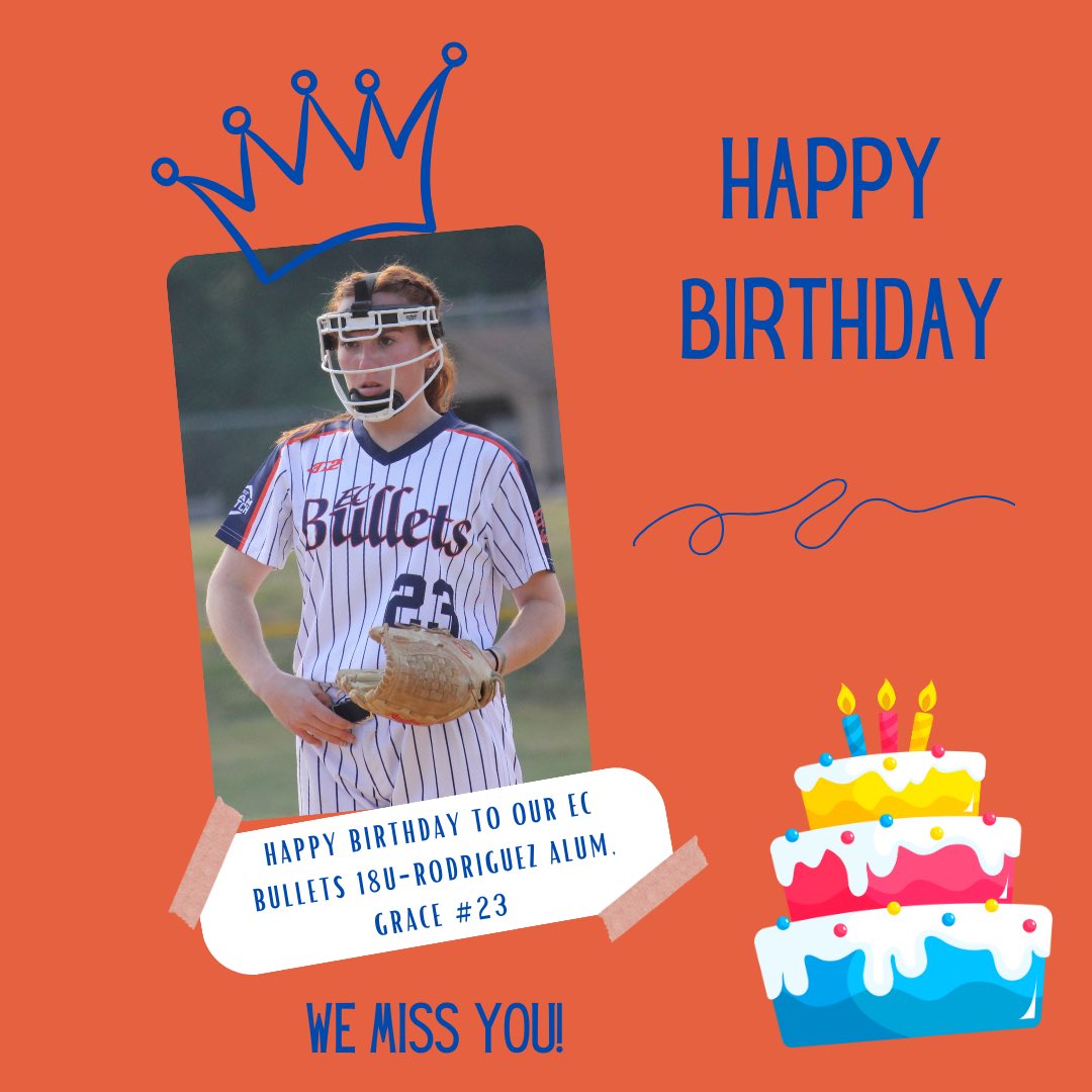 Happy Birthday, Grace! 🎂 

@EastCobbBullets @ECBullets18uVA @SBRRetweets #softball #softballteam #HappyBirthday #ecbullets #fastpitch #teammatesforlife