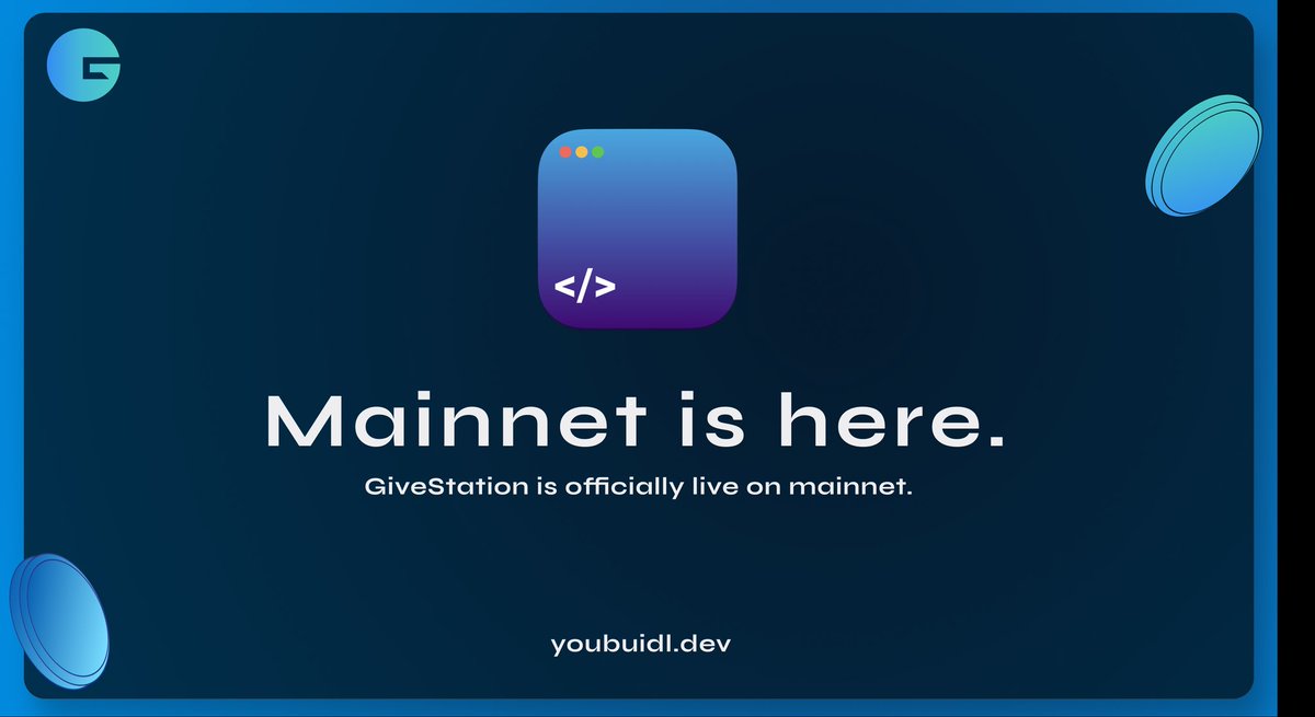 Mainnet is finally here🔥

The moment you’ve all been waiting for is here! We are thrilled to announce that GiveStation Mainnet Beta is now live.

Let's dive into this together… 👇
[🧵 Thread]