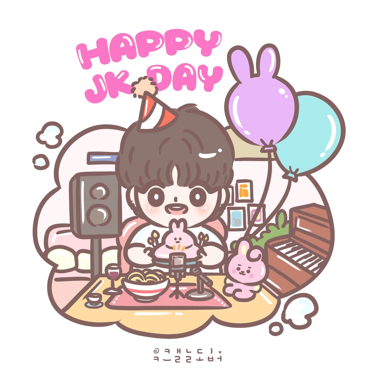 _candyclover's tweet image. 🐇🤳🏻🍜🎤🎶 #JungKook 💜🎂🥳🎈✨

#GiantPopStarJKDay 
#OurBestFriendJungkook 
#No1SingerJungkook 
#LovingJungkookRight 
#WeBelieveInJungkook 
#JungkookDay 
#HAPPYJKDAY
#CANDYCLOVER_FA 
@BTS_twt
