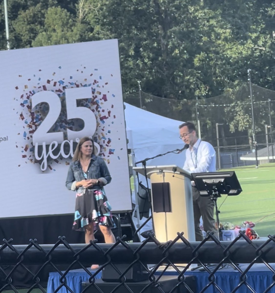 Alessondra Anzano Doyle (@msaanzano) on Twitter photo A rocking start to the 2023-2024 school year! Celebrating colleagues with 25 years of service (Go Beth!), hearing an inspiring keynote from <a href="/laurenTarshis/">Lauren Tarshis</a> and a fantastic performance to get us back in the groove 🎸So excited to be back! #WeAreChappaqua #WeAre7B A rocking start to the 2023-2024 school year! Celebrating colleagues with 25 years of service (Go Beth!), hearing an inspiring keynote from <a href="/laurenTarshis/">Lauren Tarshis</a> and a fantastic performance to get us back in the groove 🎸So excited to be back! #WeAreChappaqua #WeAre7B