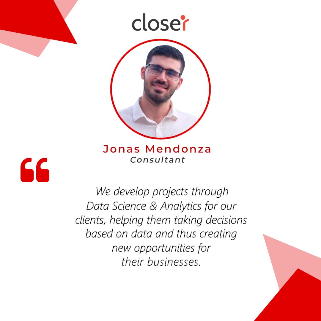 CloserGroup's tweet photo. ๐ญ โDecision-making based on #data is increasingly transversal on the most diverse #business fields, allowing the implementation of new processes and innovative approaches."
๐โฏRemarks by our colleagueโฏJonas Mendoza.
#ToChallengeComplexity https://t.co/ZrjYIZw7s5