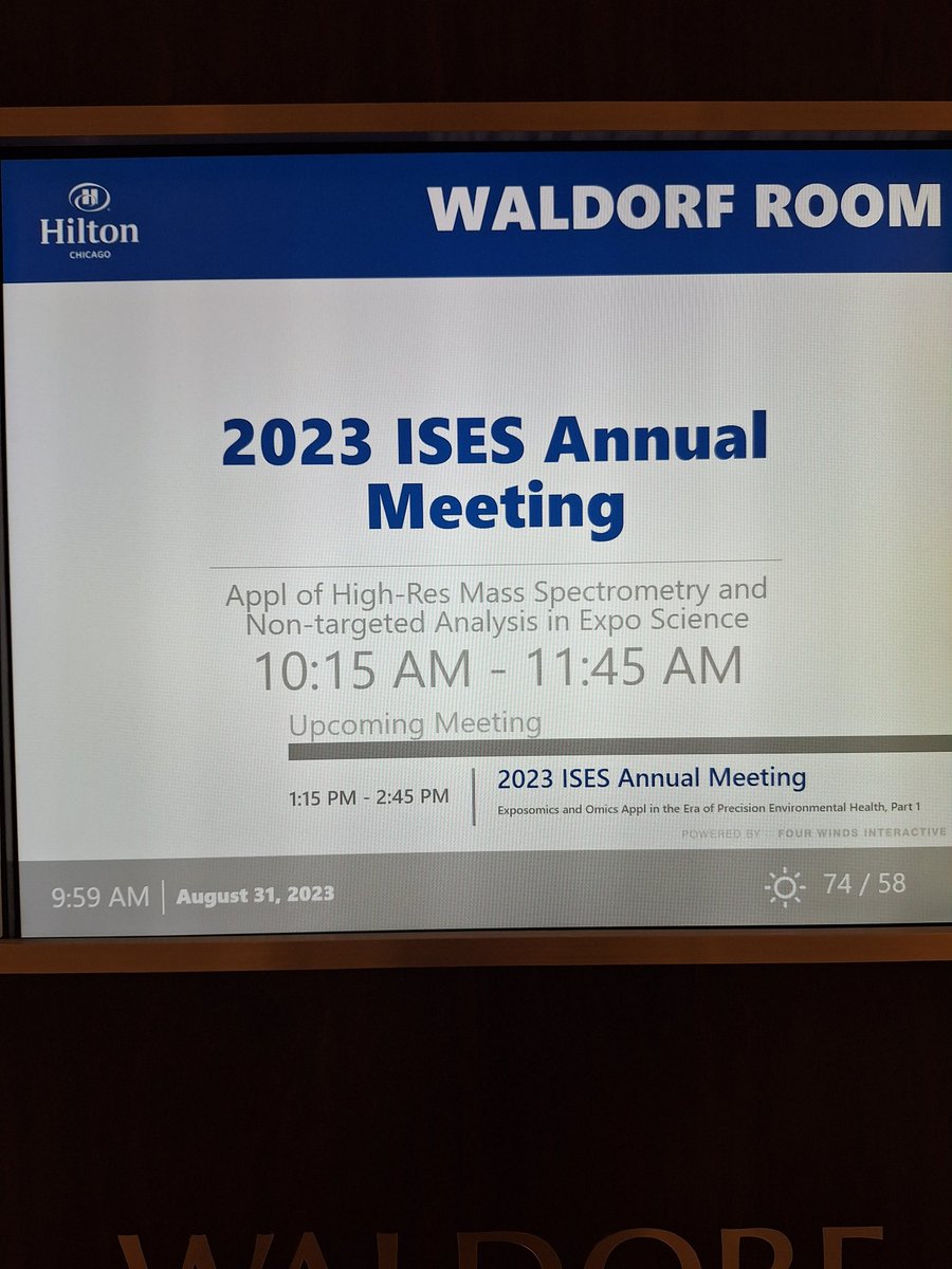 newmeyermn's tweet photo. Excited for some #nontarget analysis talks to end my first @ISExposureSci annual meeting! #ISES2023 https://t.co/3sJYSwPHNi