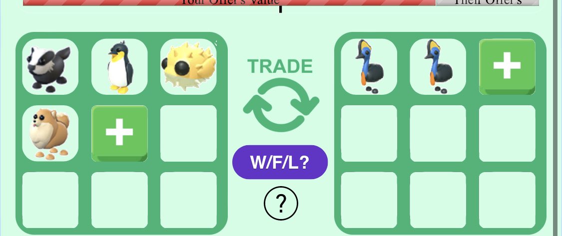 #adoptmetrading 
Anyone willing to do this ? Im the one looking for the cassowary s