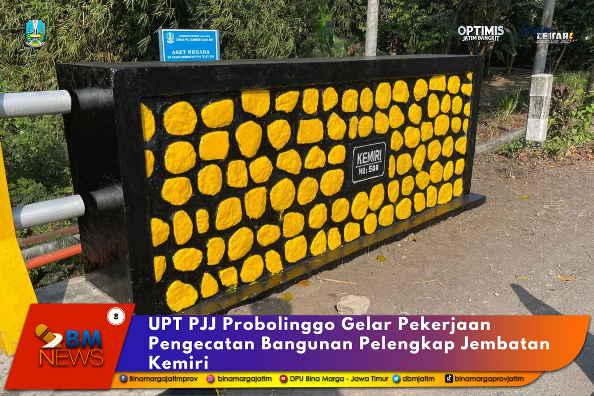 dbmjatim's tweet photo. #sobatbima ,

Guna mempertahankan kondisi jembatan dalam kondisi prima, UPT PJJ Probolinggo @dbmjatim melaksanakan pengecatan bangunan pelengkap jembatan pada Jembatan Kemiri, di ruas Jalan Bts Kota Lumajang -Bts Kabupaten Jember (Link.200), Kamis (31/8).

https://t.co/8rDLOh1lir https://t.co/ND4sOeotd8