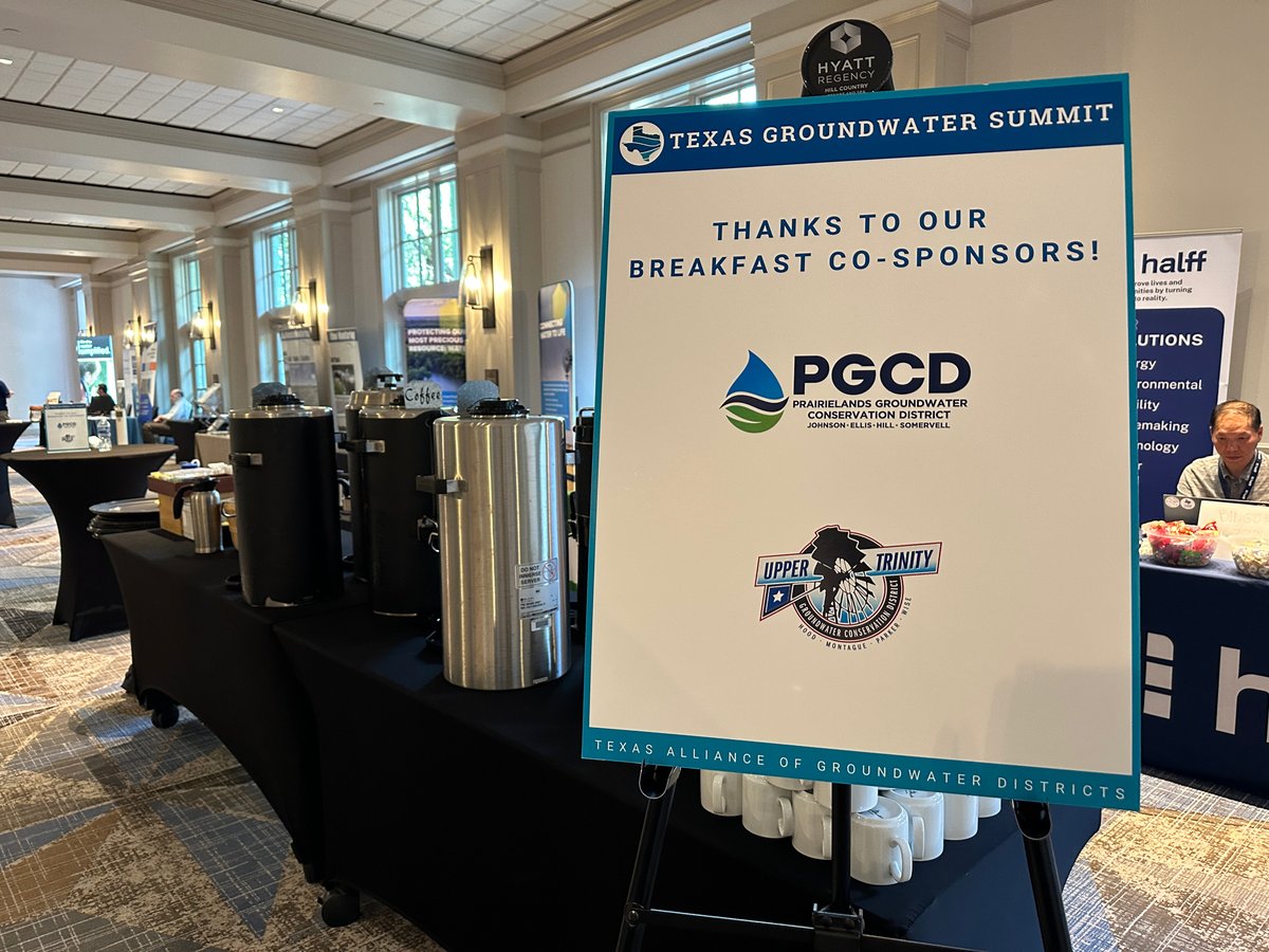 Thanks to Prairielands GCD and Upper Trinity GCD for co-sponsoring today’s breakfast! #txgroundwater2023