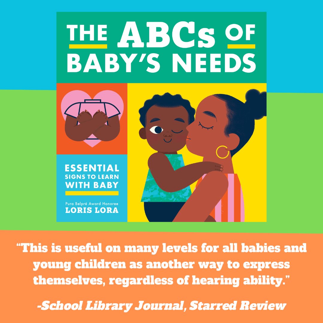 littlebeebooks's tweet photo. #TheABCsofBabysNeeds, illustrated by #LorisLora, has received a starred review from @sljournal! This colorful board book teaches baby early sign language to foster communication at a young age. On-sale wherever books are sold this November. 💙
#BeeAReader🐝 https://t.co/5Iw2nX62aM