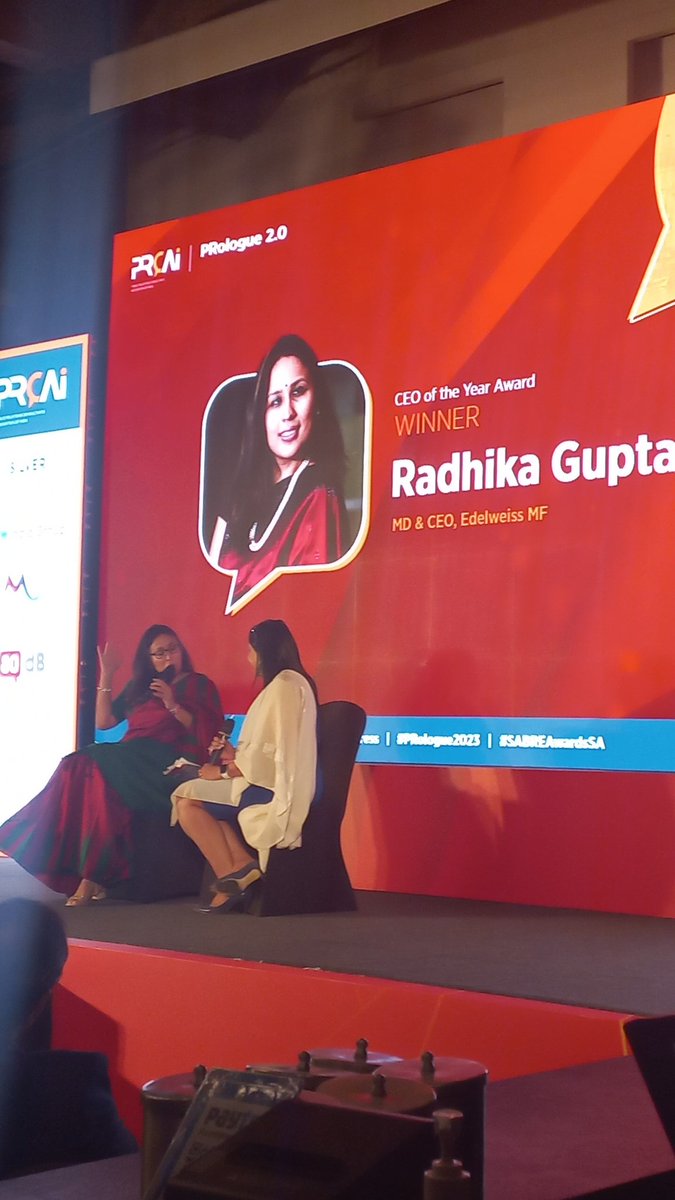 Parrrvathy's tweet photo. @iRadhikaGupta talks about her journey as a CEO in an industry as diverse as PR.
#PRSchool
#PRologue2023
#InfluencingPRogress
#SABREAwardsSA https://t.co/KiJDeyl8F2