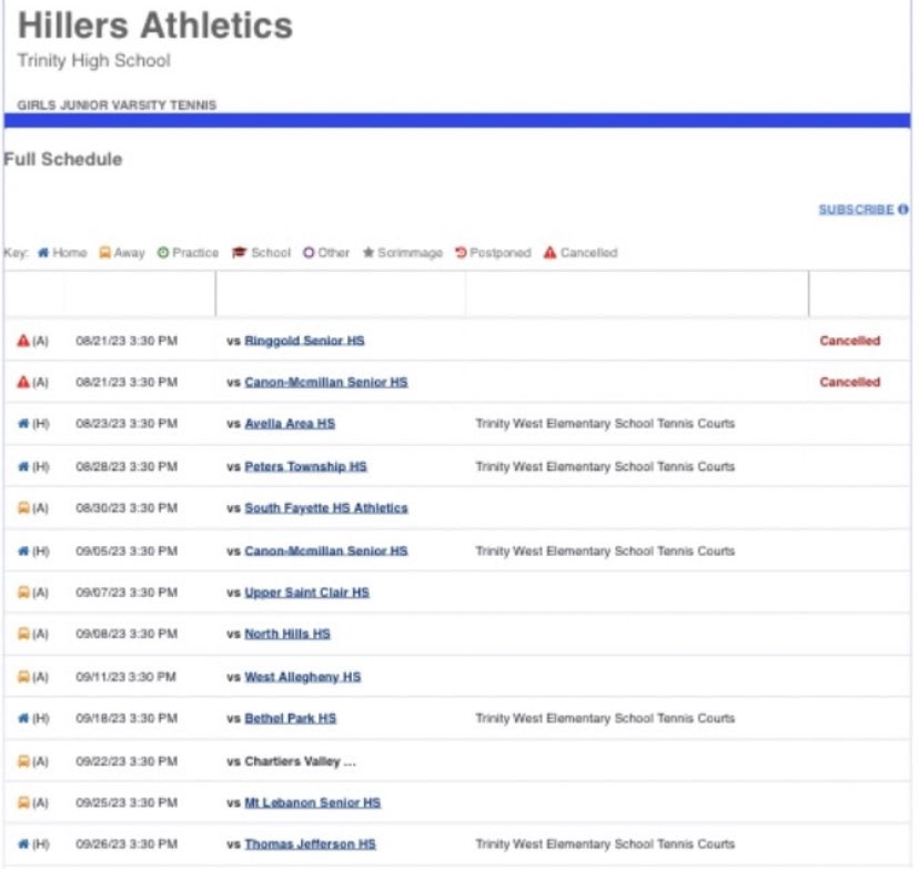 Trinity Girls Tennis tweet media