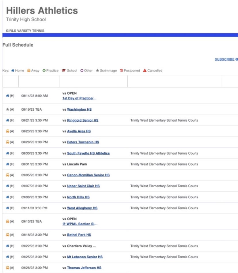 Trinity Girls Tennis tweet media