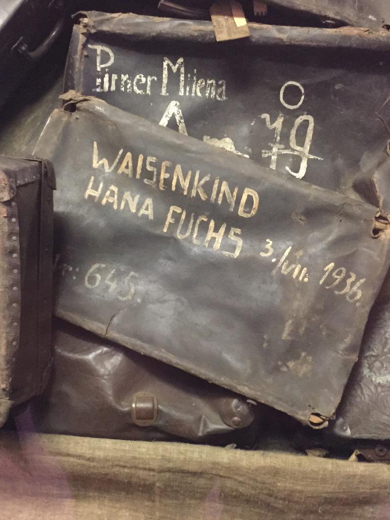 The luggage of Hana Fuchs, a child murdered at Auschwitz for being Jewish.

Waisenkind means Orphan.

#Holocaust