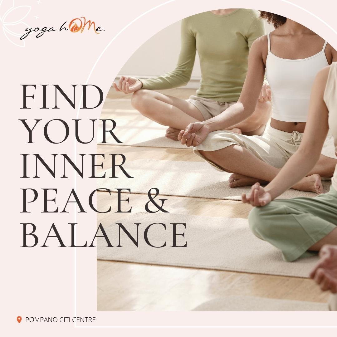 Find your inner peace and balance at @YogaHome in Pompano Citi Centre! 

Their serene studio offers a wide range of yoga classes suitable for all levels. 

Join them today and experience the transformative power of yoga!