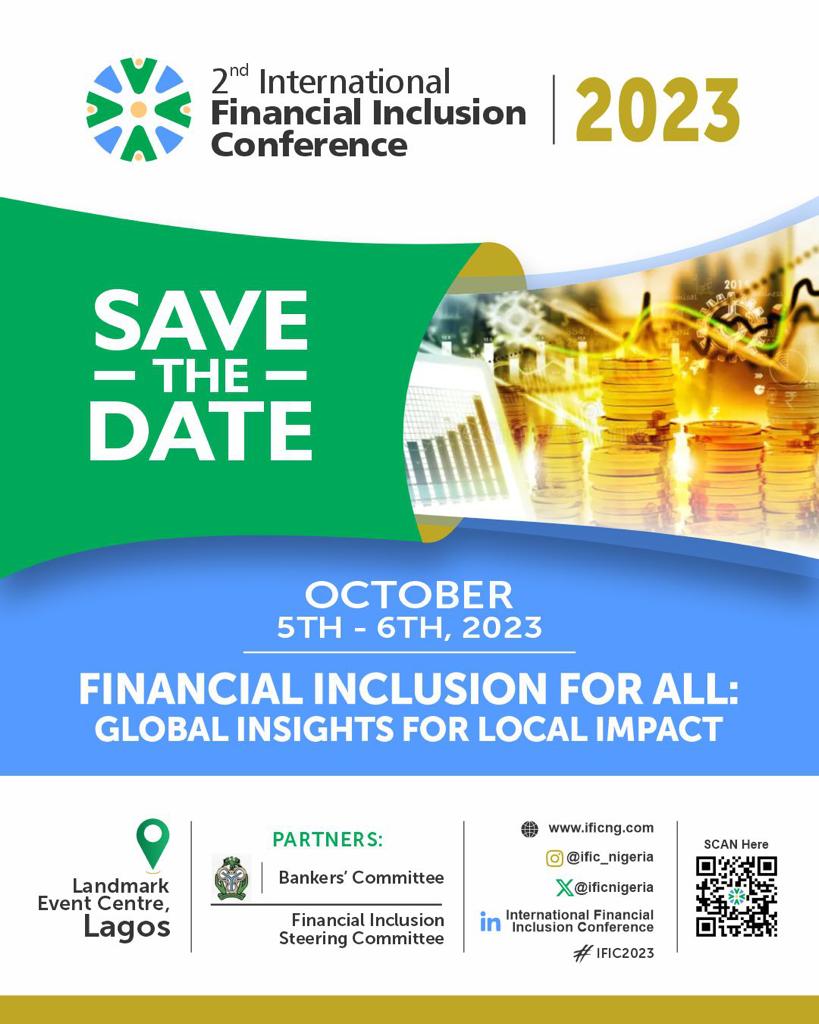 cenbank's tweet photo. "Join us at the Landmark Event Centre, Lagos, in October 2023 as we build on the success of the International Financial Inclusion Conference IFIC 2022, with enhanced discussions, innovative solutions, and actionable strategies to drive financial inclusion worldwide." #IFIC2023 @aishahmad