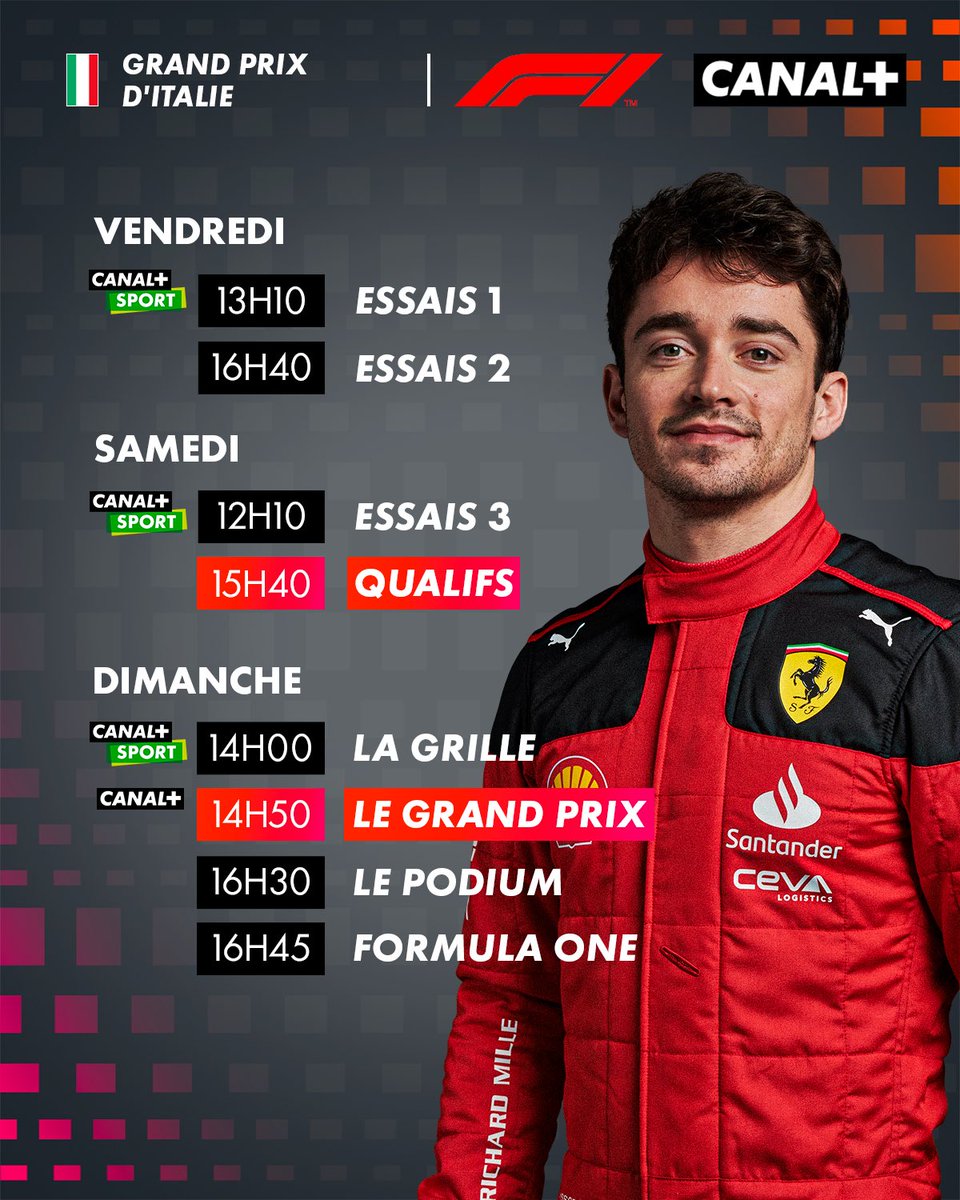 CanalplusF1's tweet photo. Ciao tutti 🤌

Le programme #F1 du #ItalianGP sort tout juste du four à pizza ! 🇮🇹 https://t.co/bTZgB4PYOY