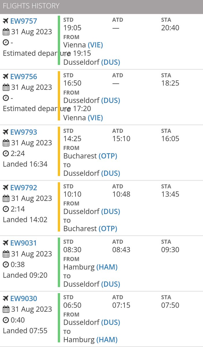 denissowitsch's tweet photo. @eurowings wie soll da je eine Flieger pünktlich sein, wenn die Flugzeuge so verplant werden. https://t.co/w1WftAI4lE
