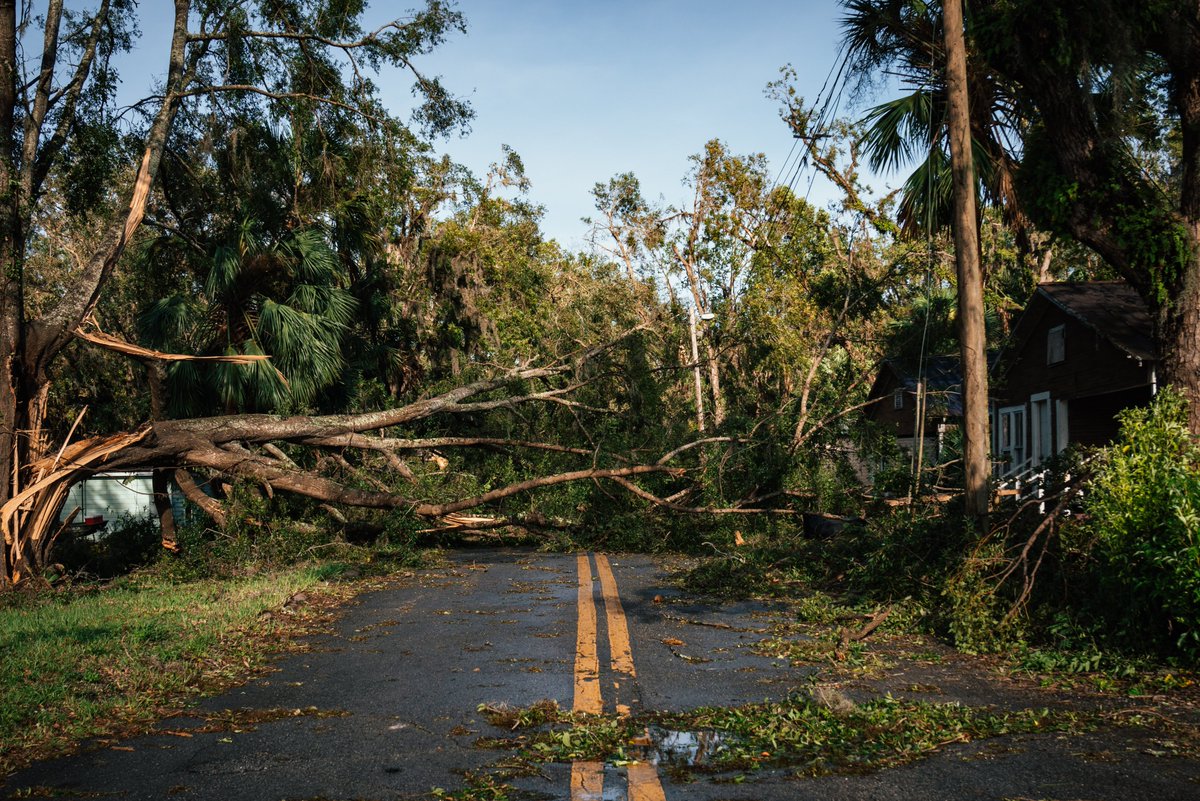 Scenes from Perry, Florida yesterday, an area hit very hard by Hurricane Idalia.