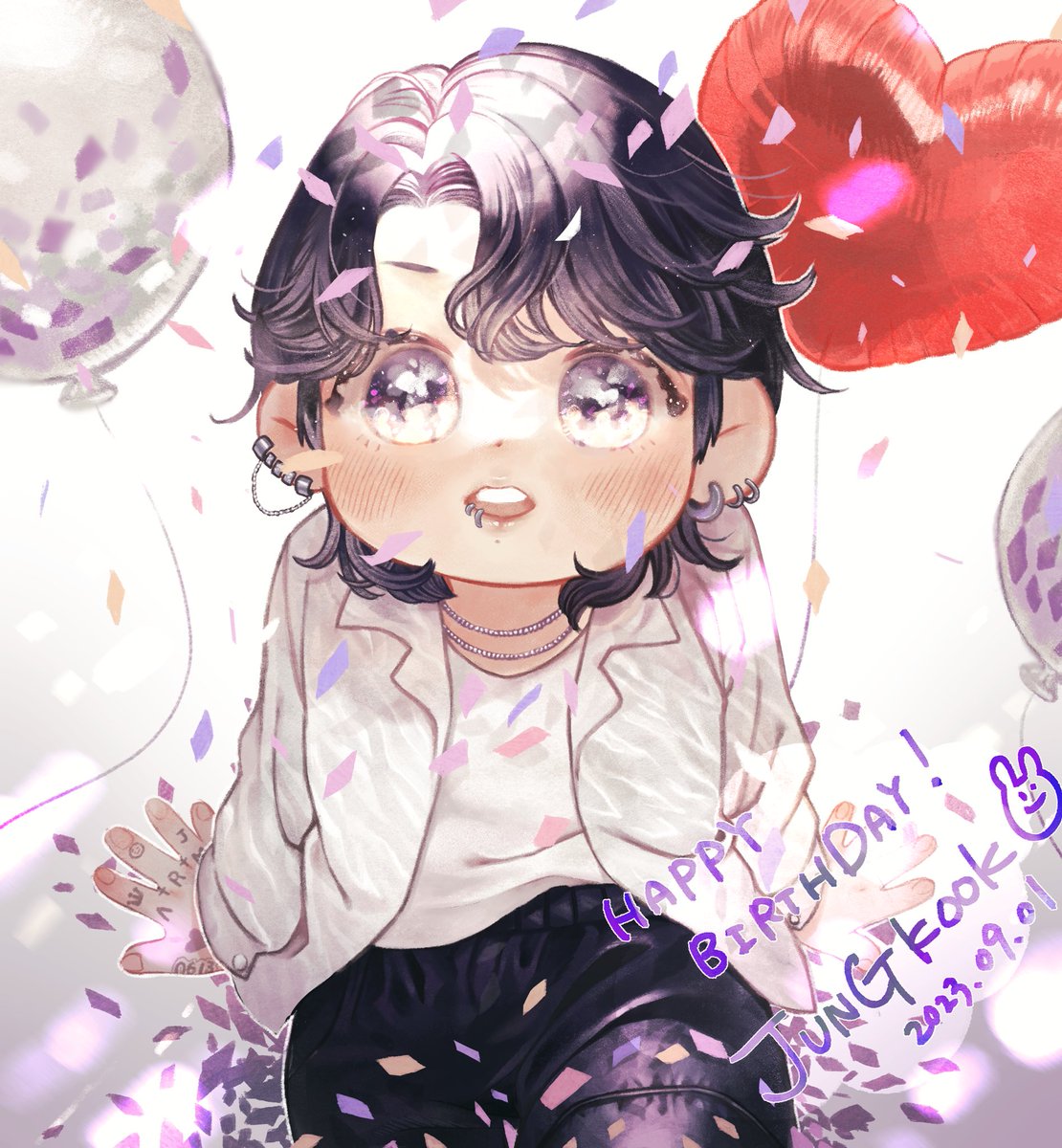 お誕生日おめでとう〜！！！！！だいすき！！！ #HappyJungkookDay #HappyBirthdayJungkook #btsfanart