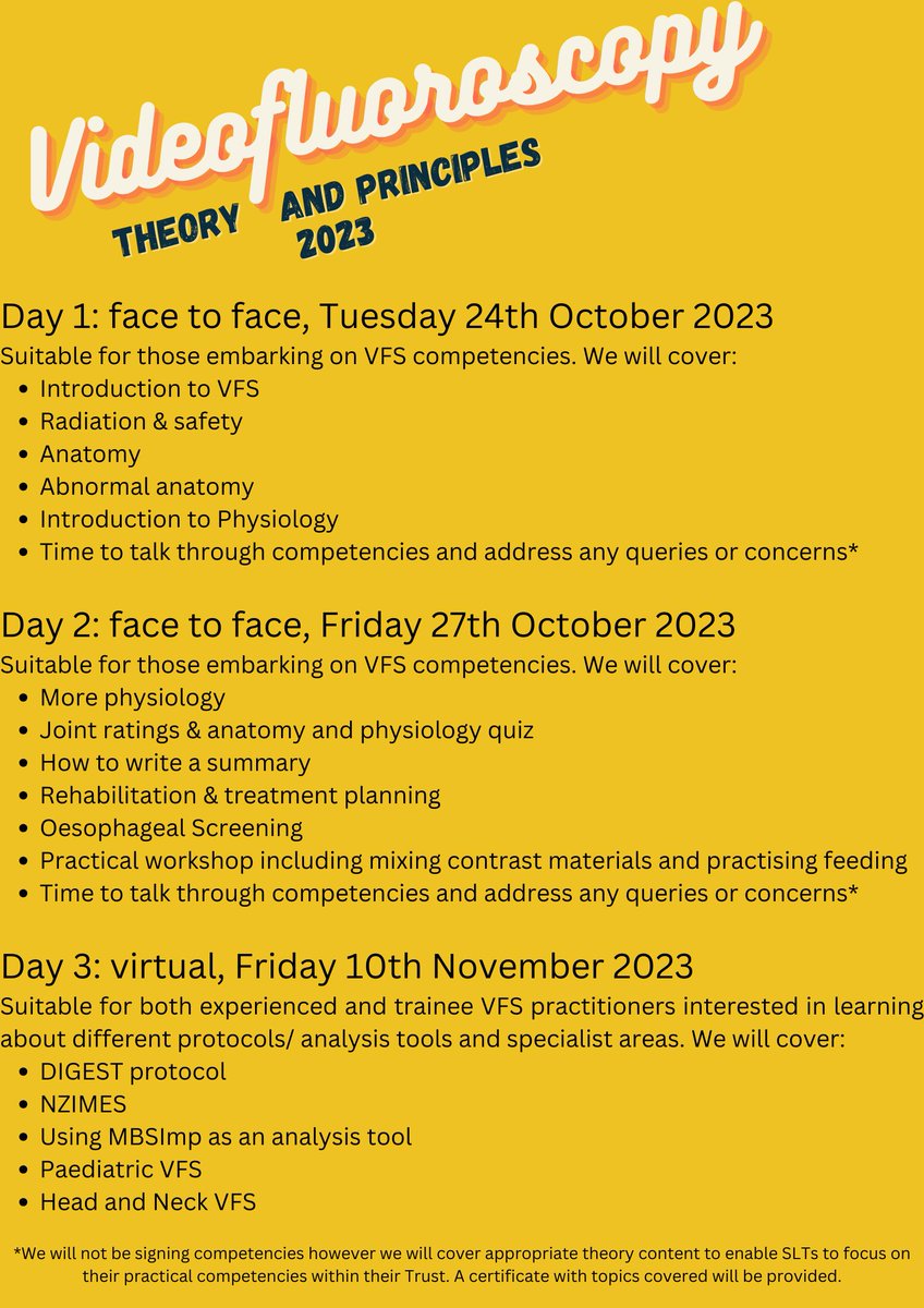 💥BACK by popular demand💥 Our Videofluoroscopy course Theory and Principles 🤓 Limited spaces, get yours booked in🏃‍♀️🏃‍♂️ @RCSLT @FEESVFCEN