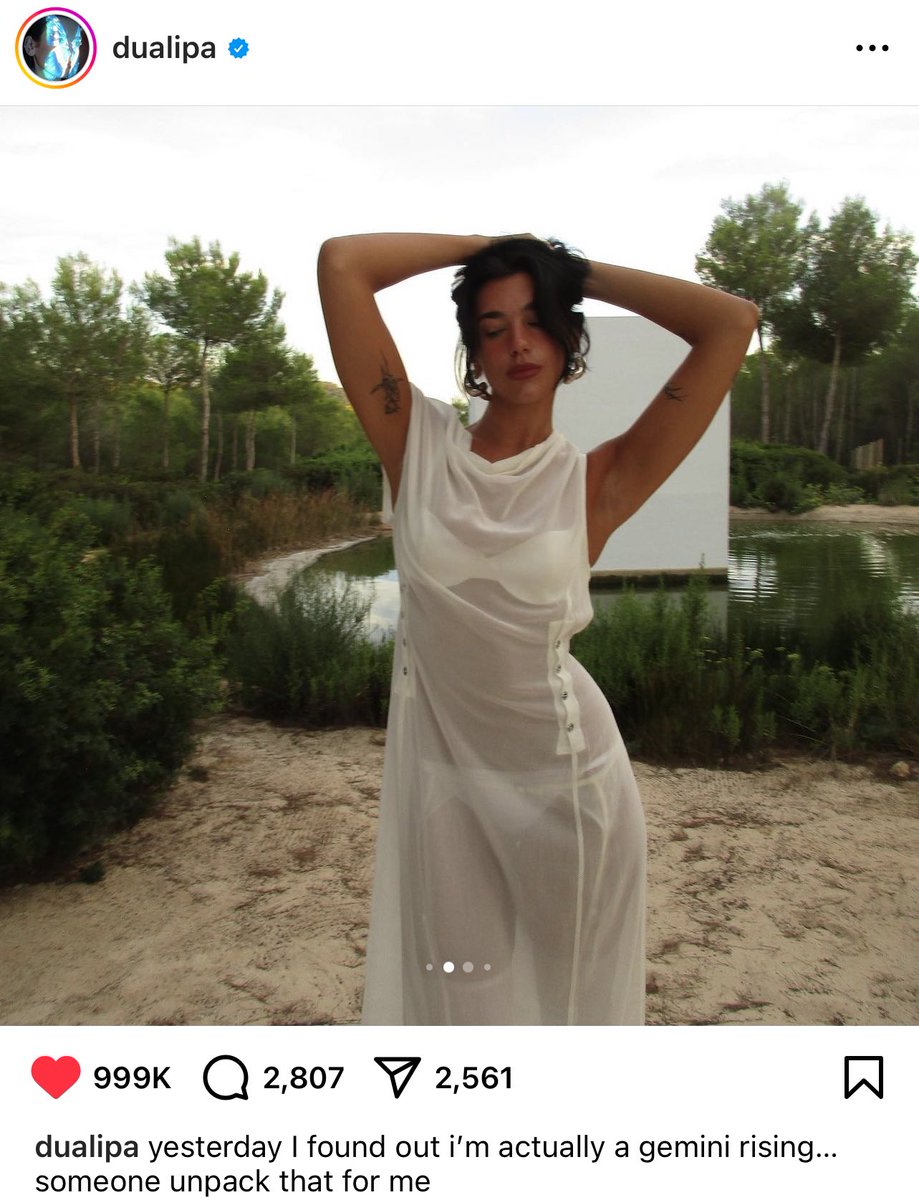 DUA IS A GEMINI RISING HELLOOOO I REPEAT DUA LIPA IS A GEMINI RISING
